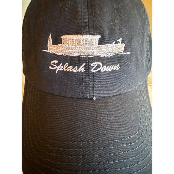 Vintage Port & Company Black "Splash Down" Crew Hat 100% Cotton Adjustable Back - Picture 2 of 6